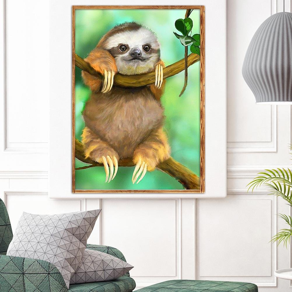 Cute Sloth - Full Round Diamond Painting 40x30cm