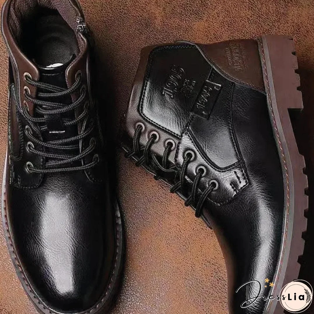 Leather Boots With Zipper