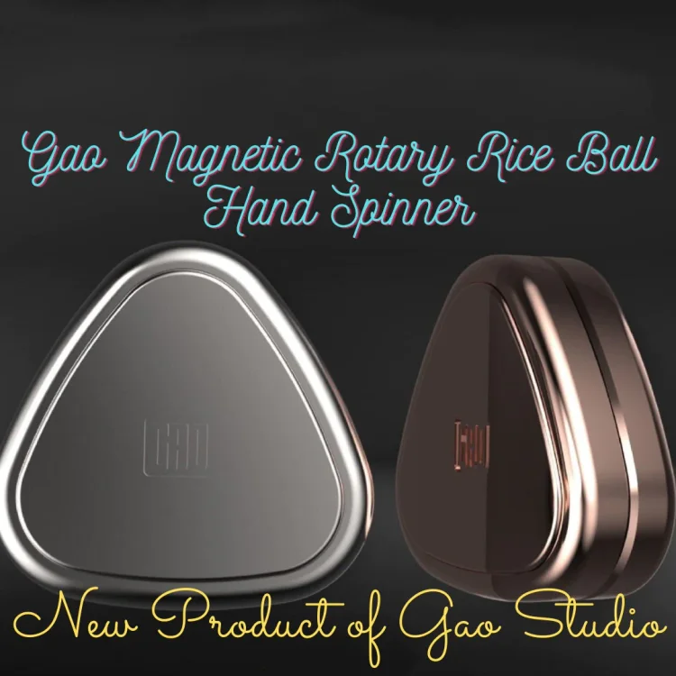 2022 New Gao Studio Rice Ball Rotary Hand Haptic Spinner | Gao EDC Rice Ball Hand Push Pull Slider | Gao Haptic feel Hand Spinner for Gift