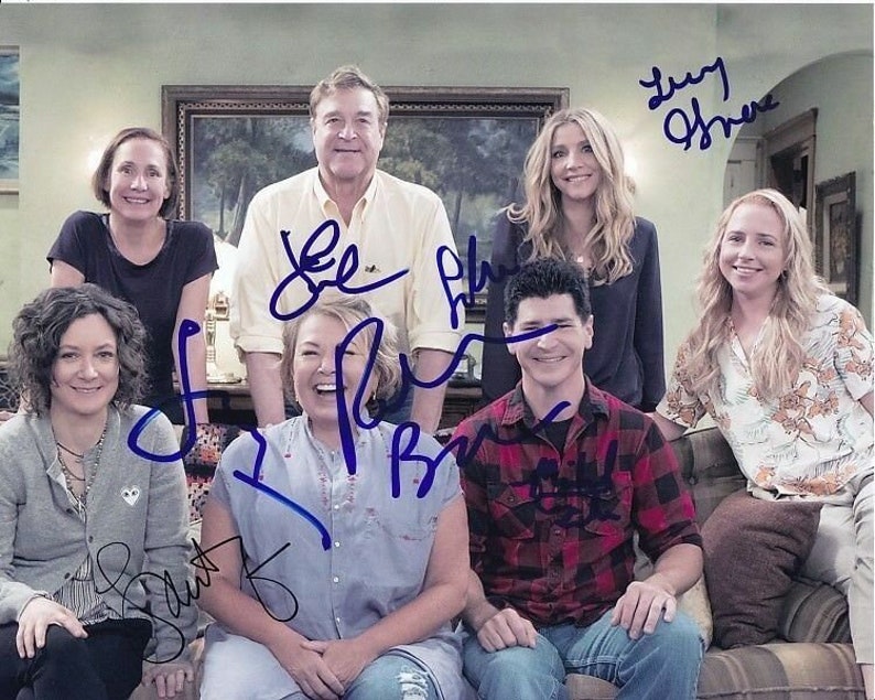 Roseanne signed autographed cast Photo Poster painting barr john goodman laurie metcalf + 4 rare