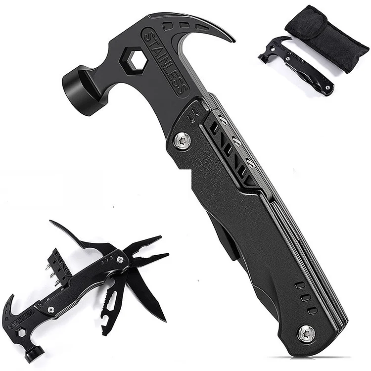 Portable MultiTool With Hammer, Screwdrivers, Nail Puller - tree - Codlins