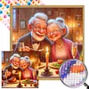 Diamond Painting-Round AB Drill Old People(45*45CM)