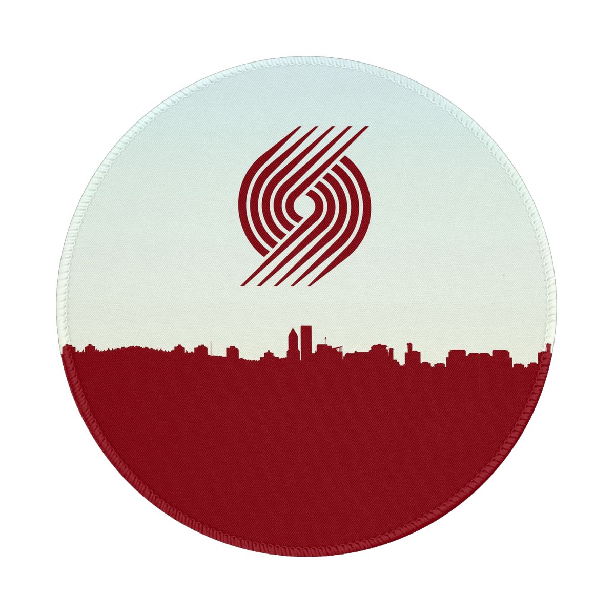 Portland Trail Blazers Landscape Logo Round Non-Slip Thick Rubber Modern Gaming Mousepad