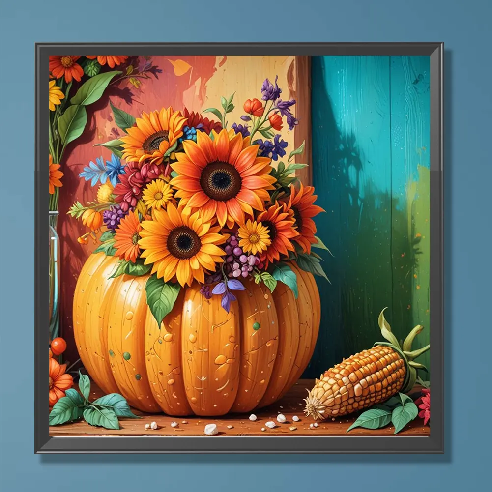 DIY Paint By Number 40*40cm - Sunflower Pumpkin