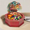 5D DIY Diamond Art Painting Snack Storage Box with Lid Wood Container (Flower)