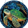 >SALE<Stained Glass Animal Diamond Drawing Hanging Ornament Turtle Window Suncatcher