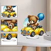DIY Car Balloon Bear Acrylic Special Shape Diamond Painting Desktop Ornaments