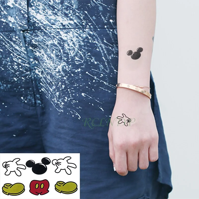 Waterproof Temporary Tattoo Sticker cute mouse combination tatto flash tatoo fake tattoos for kids girl men women