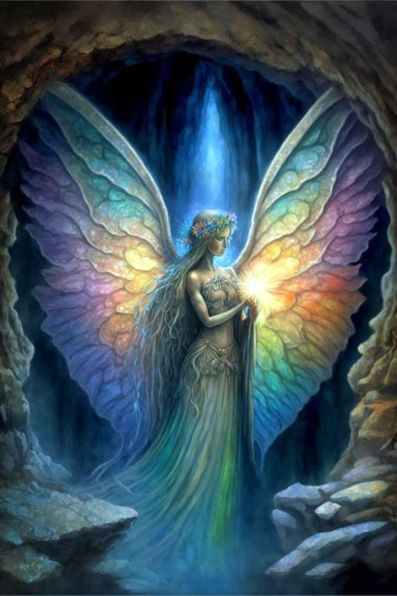  Angel 40*60CM (Canvas)AB Round Drill Diamond Painting gbfke