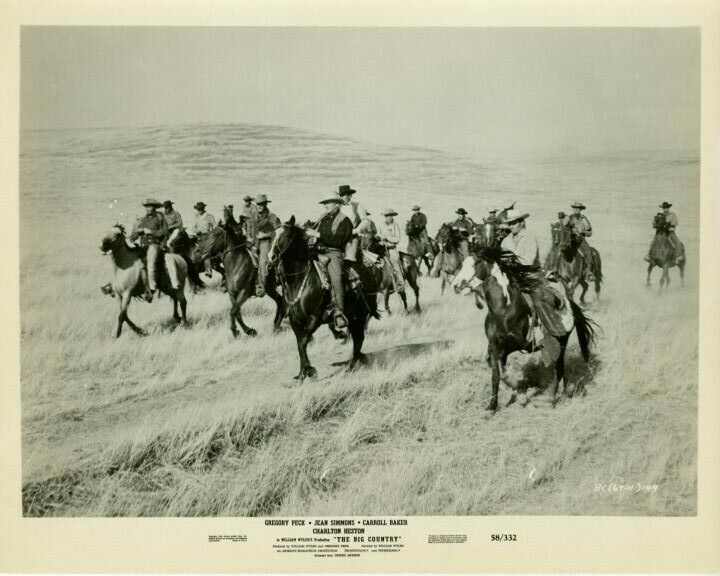 Gregory Peck Charlton Heston The Big Country 1958 Original Press Photo Poster painting