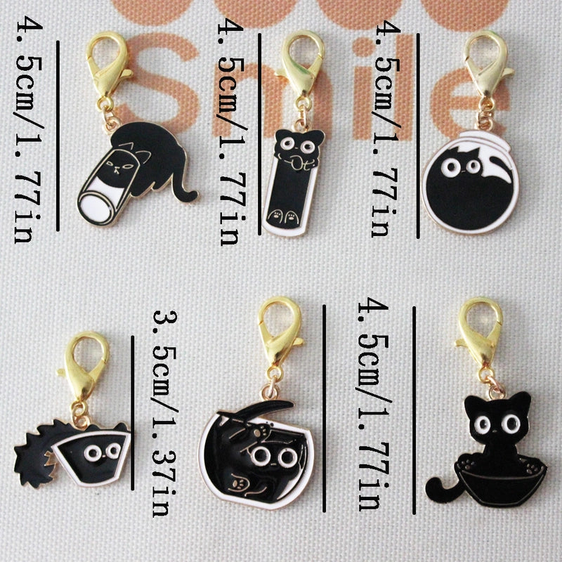 1 Set 35MM Alloy Cat Pendant Lobster Clasp Jewelry Accessories