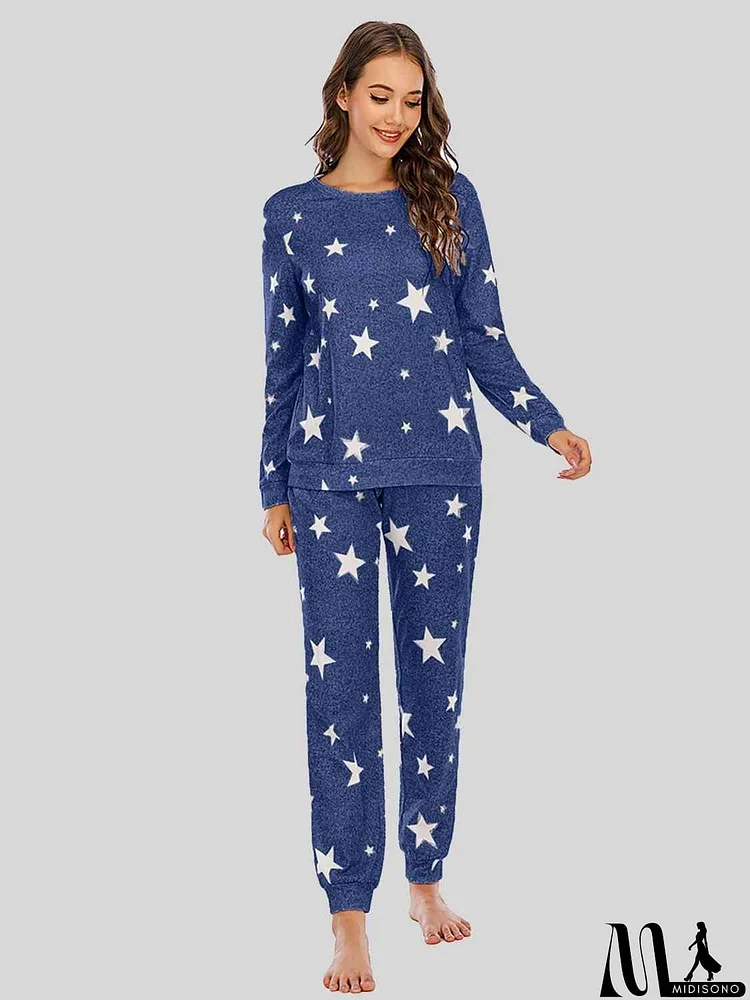 Star Top and Pants Lounge Set