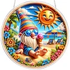 Summer Gnome DIY Diamond Painting Hanging Pendants Acrylic Crafts Kit for Home Wall Decor