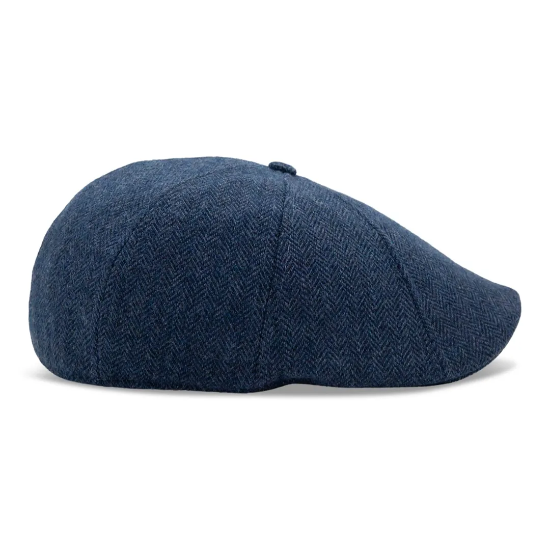 Hatsfashion-The Insulated Peaky   Cap - Indigo Blue