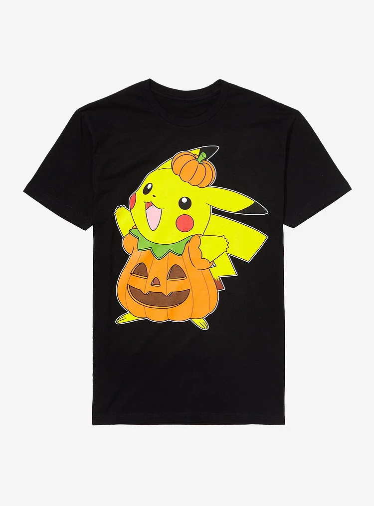 Pokemon Pikachu Pumpkin Boyfriend Fit Girls T-Shirt
