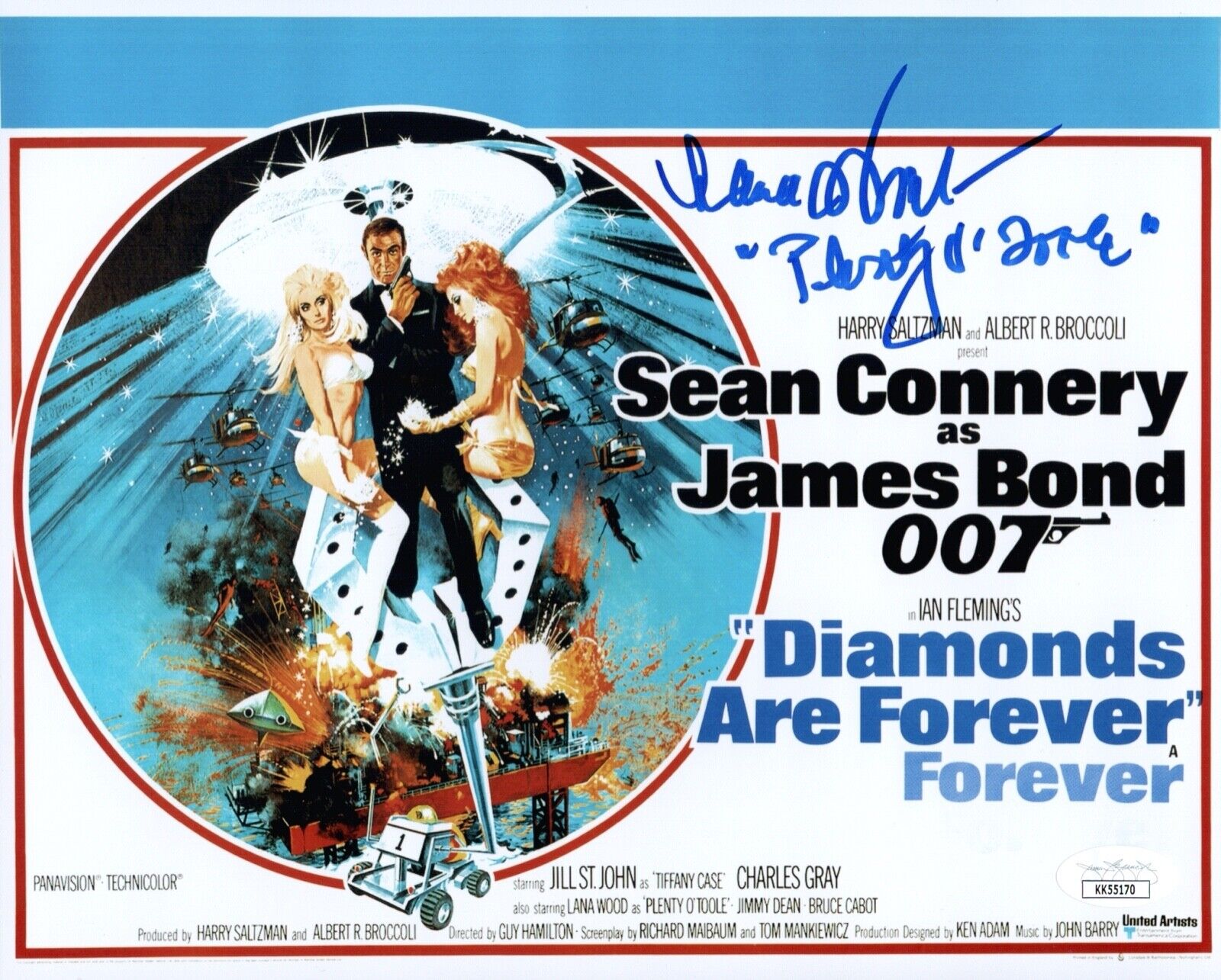 LANA WOOD Signed JAMES BOND Diamonds Are Forever 8x10 Photo Poster painting Autograph JSA COA