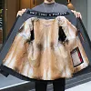 🔥Offre sp&eacute;ciale &agrave; dur&eacute;e limit&eacute;e : 50 % de r&eacute;duction🔥 Parka d'hiver &agrave; capuche pour homme avec doublure en fausse fourrure