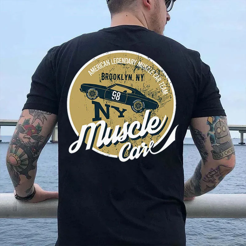 AMERICAN LEGENDARY MUSCLE CAR TEAM Classic Car Print Men's T-shirt