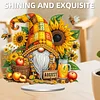 Diamond Painting Acrylic Single Sided August Gnome Ornaments Tabletop Home Office Decor