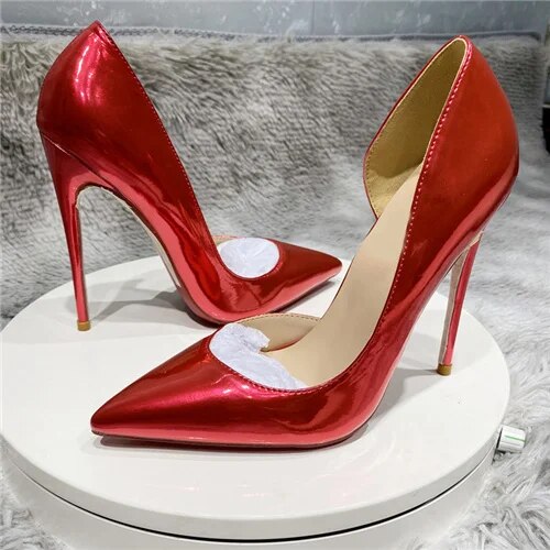 VCshoes Pointed Toe 8cm 10cm 12cm High Heel Bling All-match Work Party Cozy Stiletto Women Pumps QP175