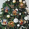 6pcs/set DIY Diamond Special Shape Pearl Art Hanging Wooden Christmas Tree Ornament Kit