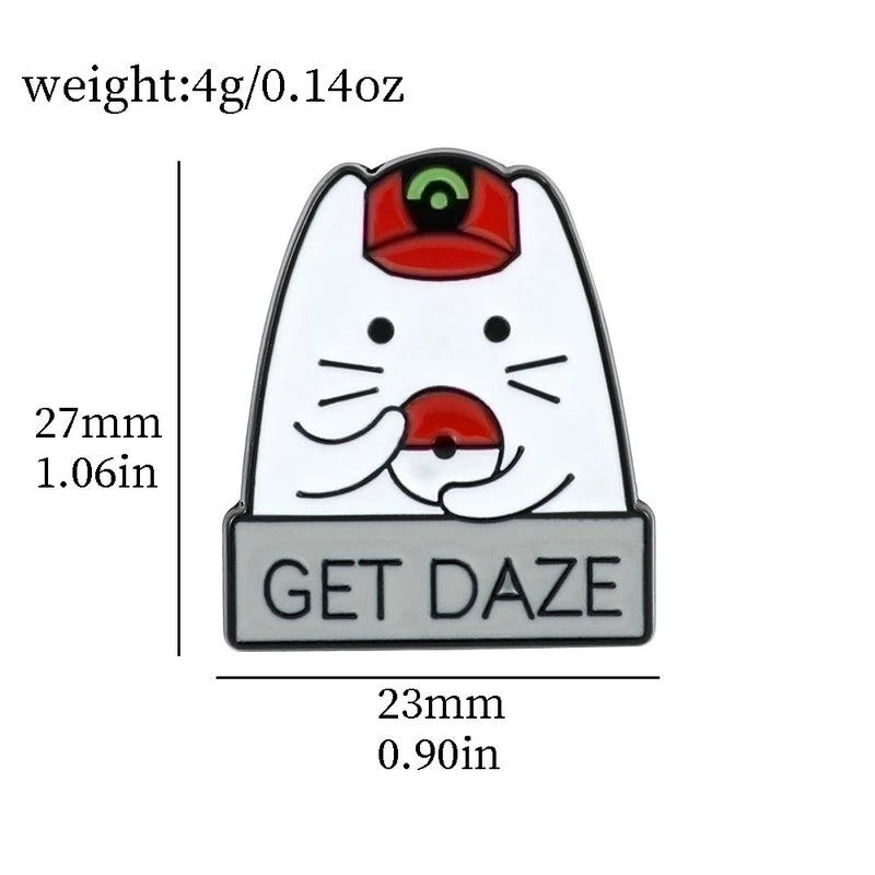 Cartoon Style Pin Cat Alloy Enamel Women’s Brooches