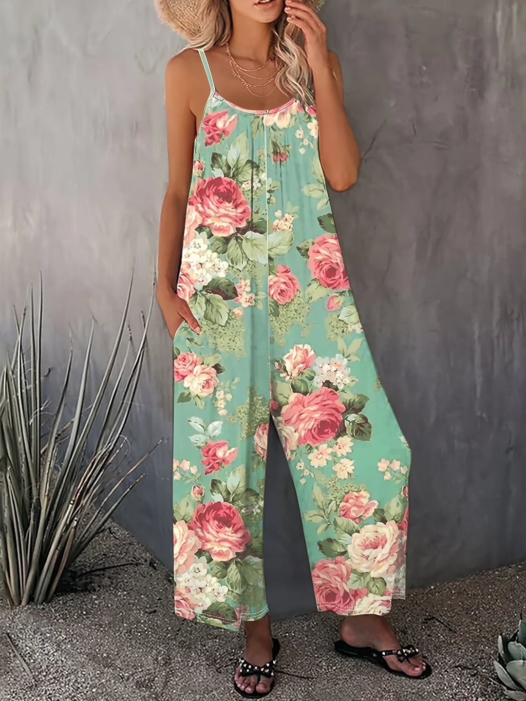 Summer New Vacation Style Fashionable Women's Jumpsuit With Pocket | IFYHOME