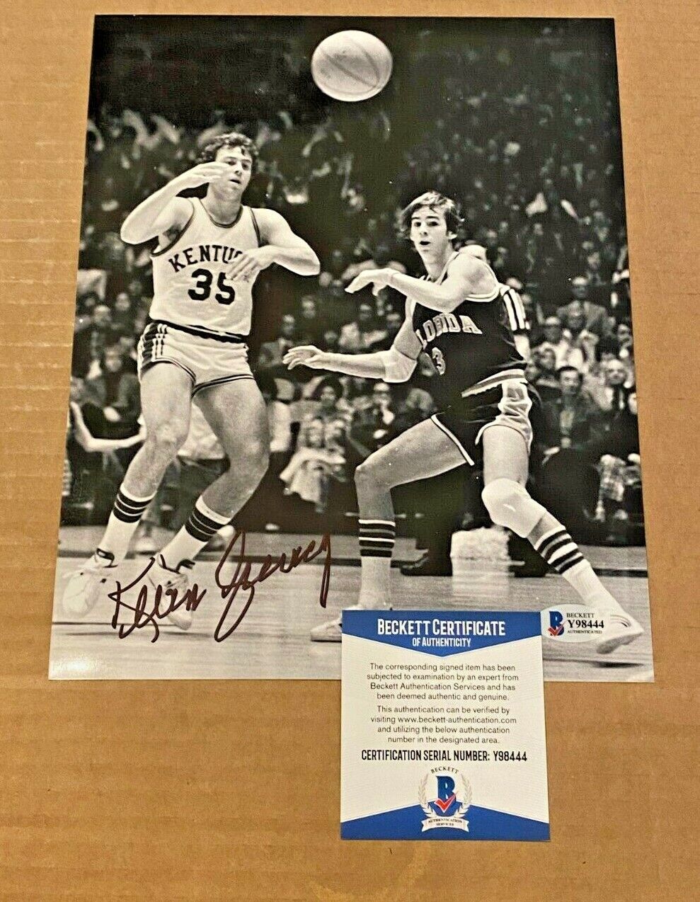 KEVIN GREVEY SIGNED KENTUCKY WILDCATS 8X10 Photo Poster painting BECKETT CERTIFIED