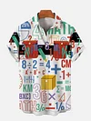 Double Pocket Math Class Formulas and Cubes Printing Men's Short Sleeve Shirt
