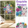 Diamond Painting Acrylic Succulent White Cat Diamond Painting Art Pendants for Adults