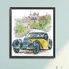 Yellow Classic Car - 14CT Counted Cross Stitch 26*30cm/10.24*11.81in