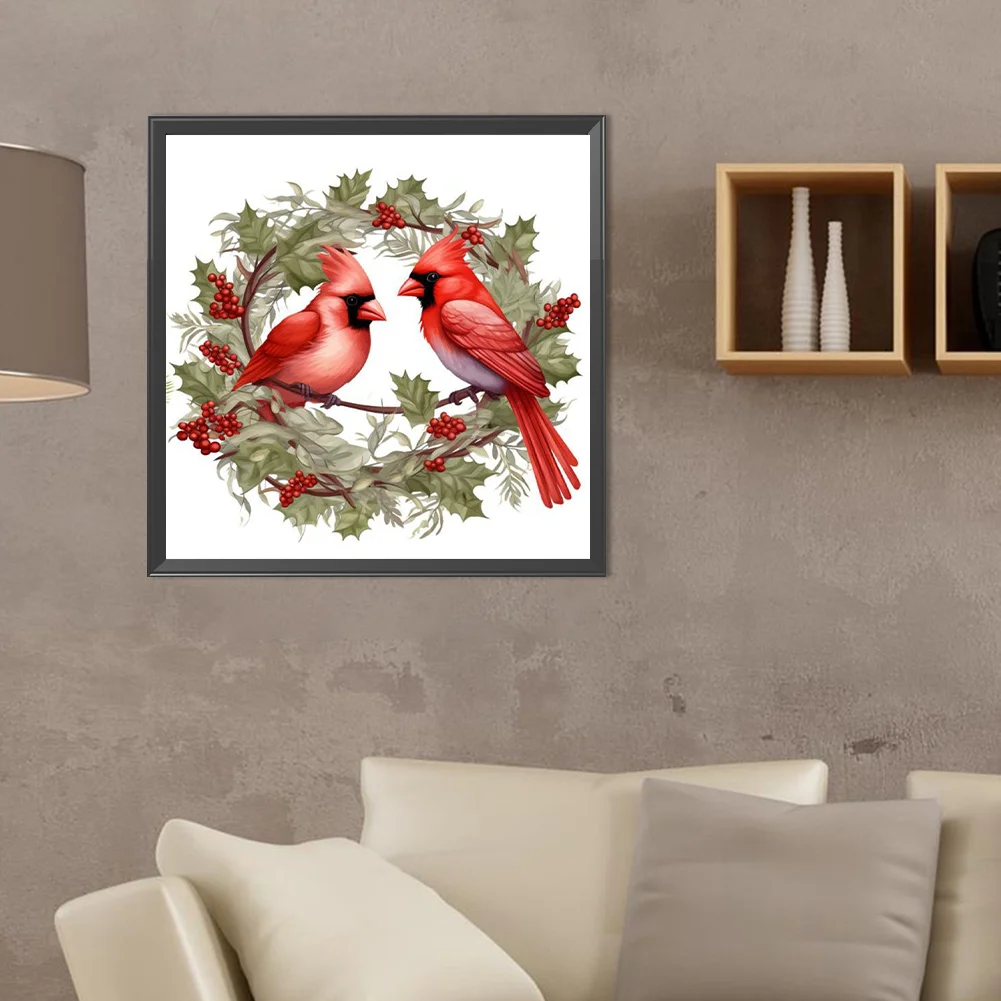 Diamond Painting - Full Round Drill - Nordic Cardinal(Canvas|40*40cm)