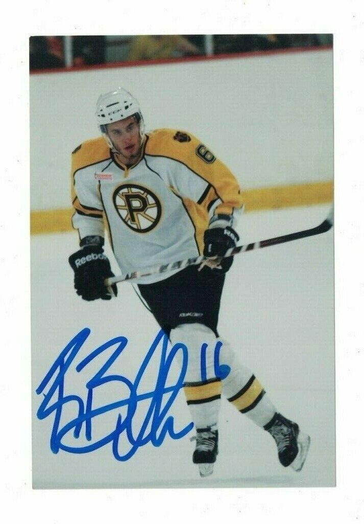 Ryan Button Providence Bruins Signed 4x6 Hockey Photo Poster painting W/Our COA