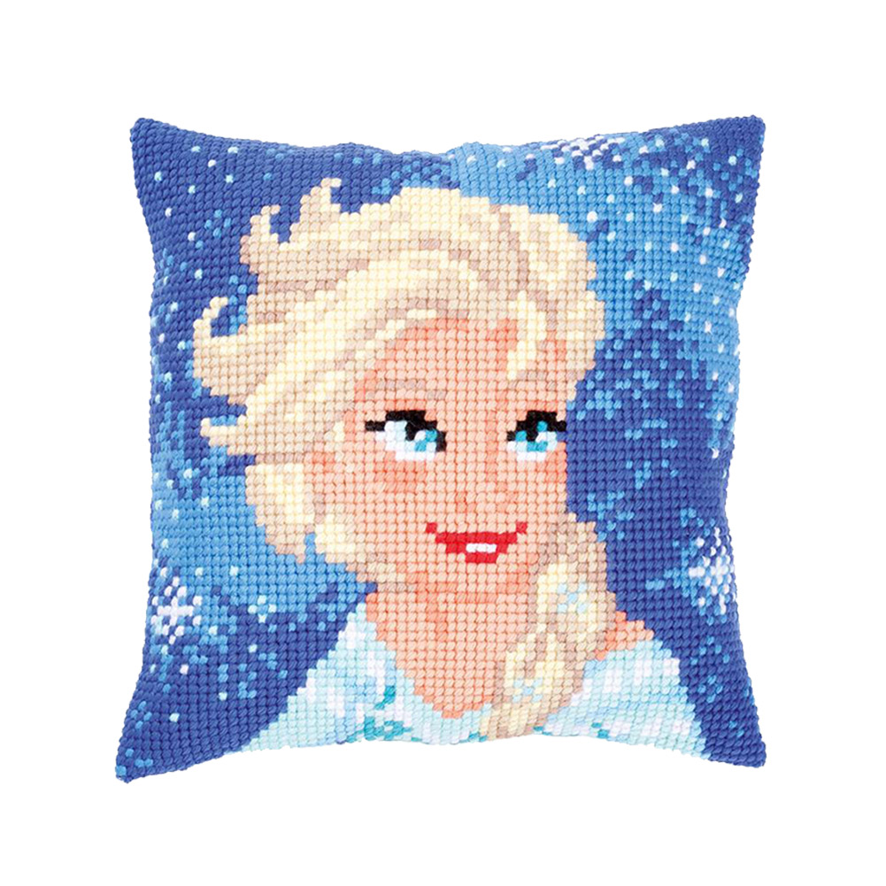

Cartoon Girl - 11CT Stamped Cross Stitch Pillowcase - 40*40CM, 501 Original