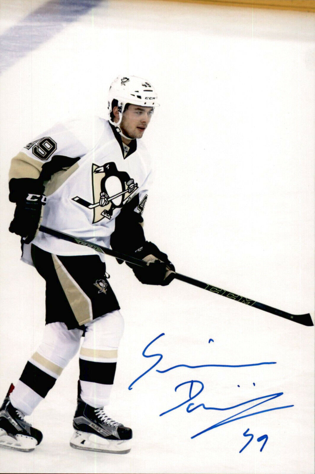 Dominik Simon SIGNED 4x6 Photo Poster painting TEAM CZECH REPUBLIC / PITTSBURGH PENGUINS #11