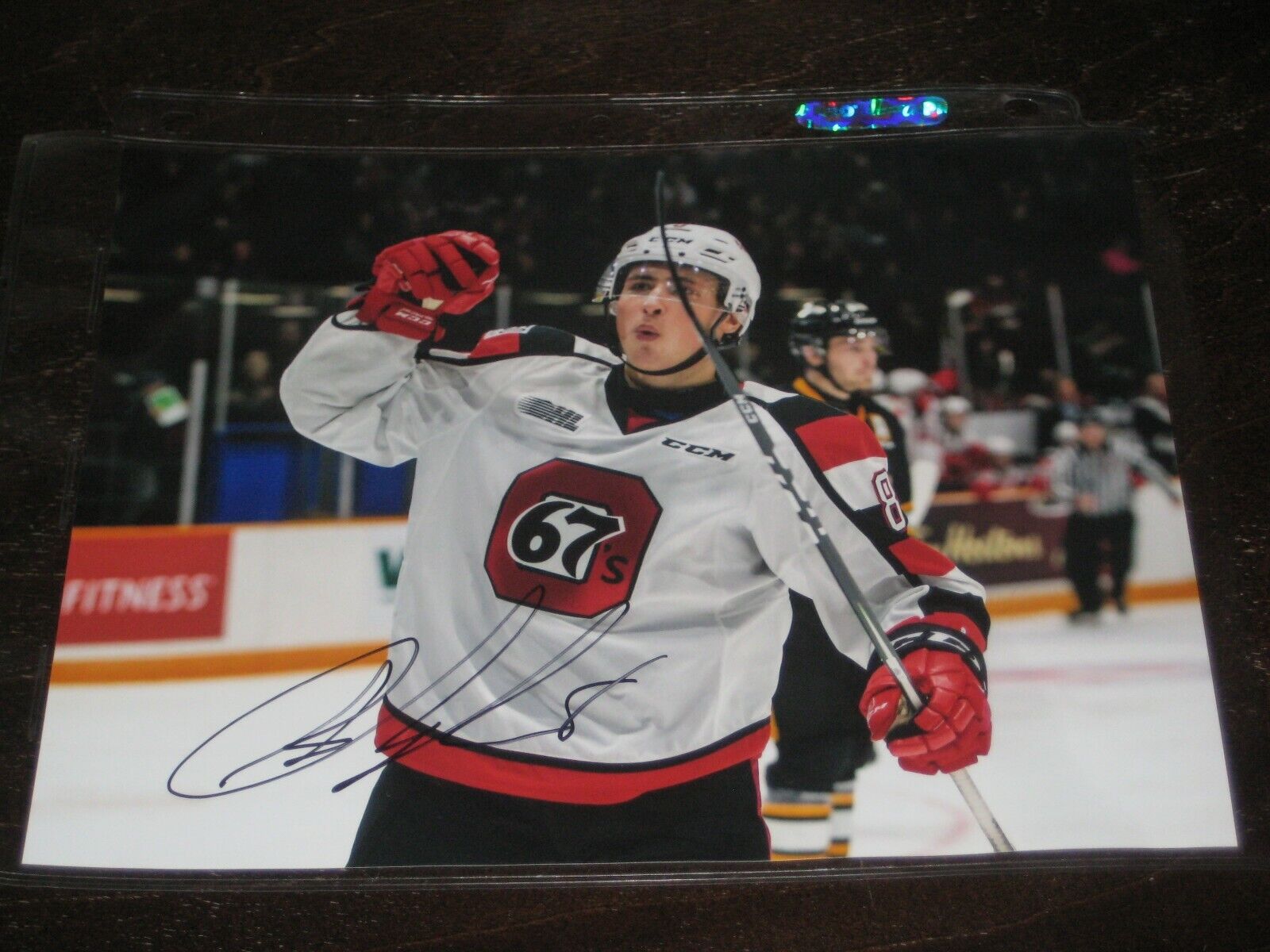 ALEXANDER SASHA CHMELEVSKI autographed OTTAWA 67'S 8X10 Photo Poster painting SAN JOSE SHARKS