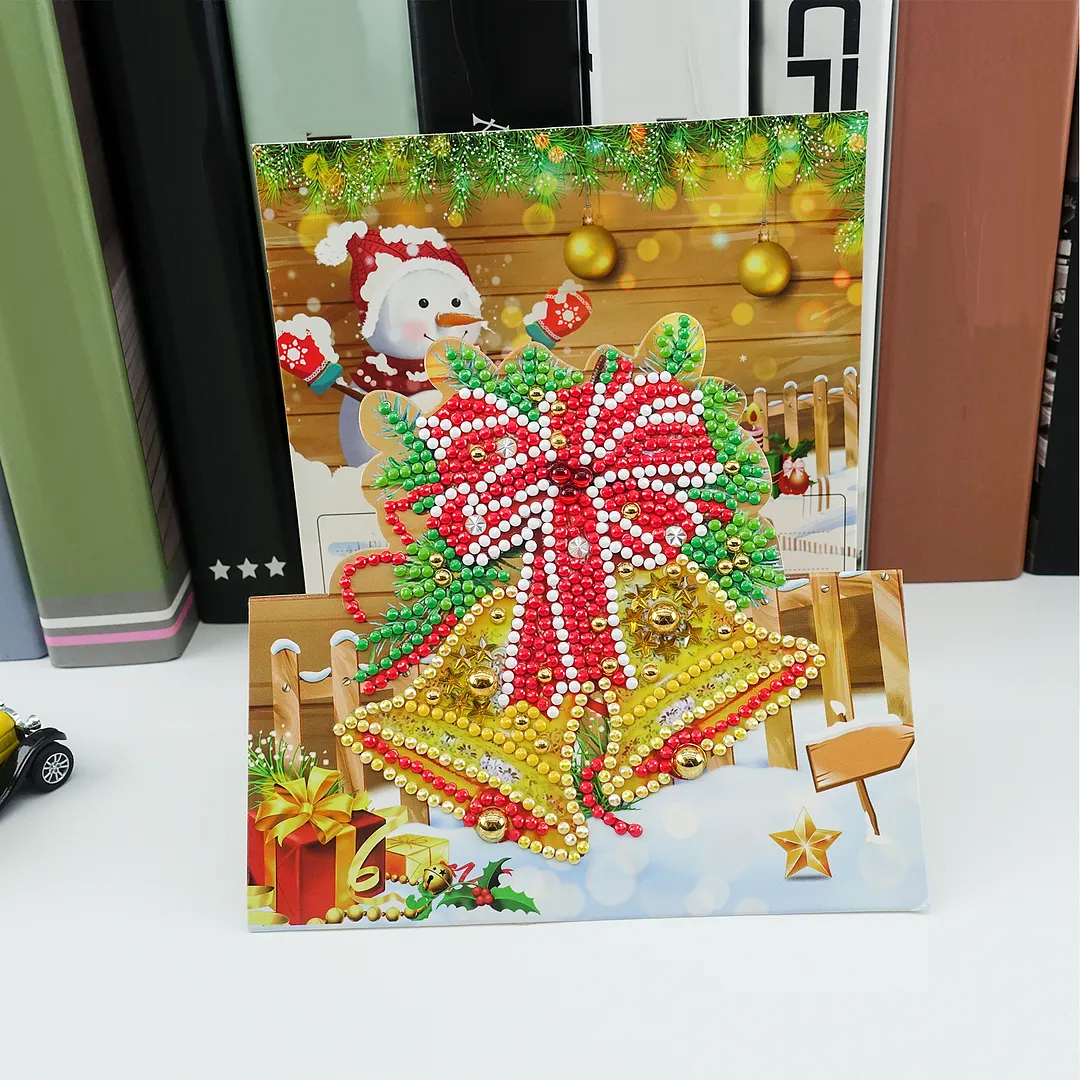 8PCS 3D Christmas DIY Diamond Painting Greeting Card Kits with Envelopes Diamond Art Greeting Cards Diamond Art Cards Kits for Adults DIY Crafts Family Friend Gifts