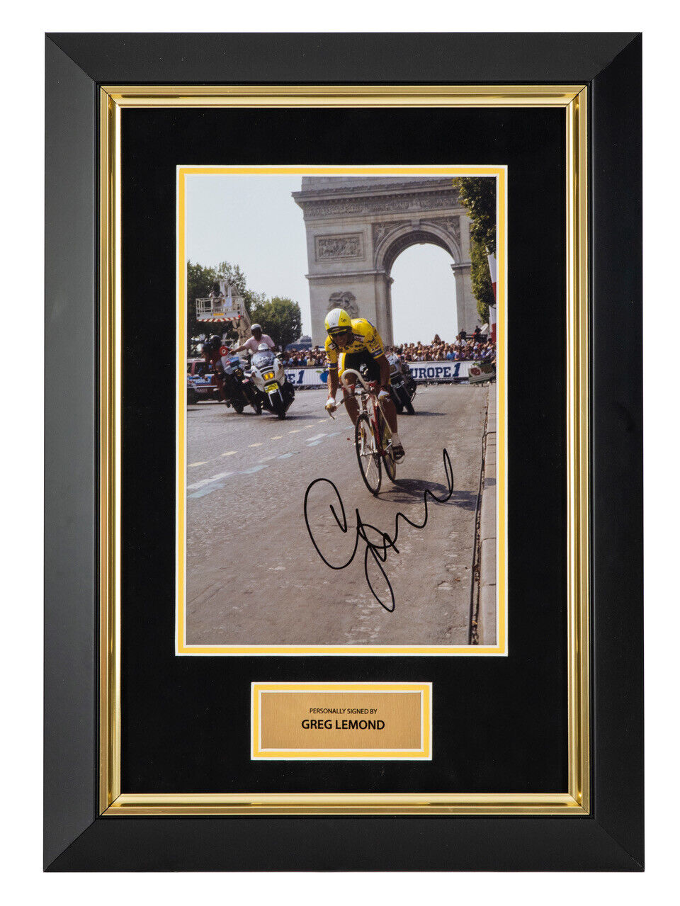 Greg LeMond Signed & Framed 12X8 Photo Poster painting TOUR DE FRANCE WINNER AFTAL COA (H)