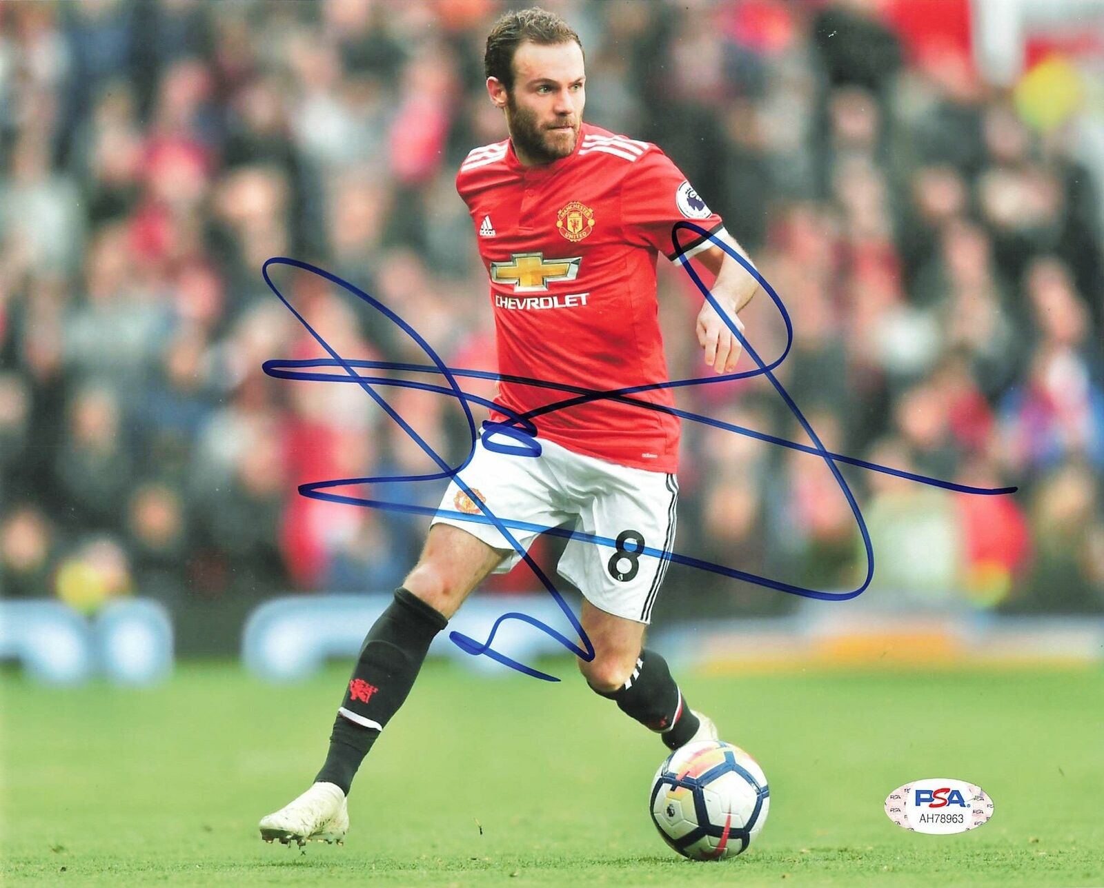 Juan Mata signed 8x10 Photo Poster painting PSA/DNA Manchester United Soccer