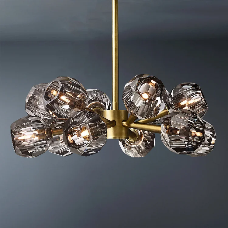 Boule De Smoke Crystal Ball Chandelier Domestic Lighting 24" Vjlight