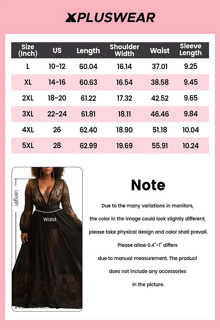 Xpluswear Design Plus Size Party Maxi Dresses Black Fall Winter V Neck ...