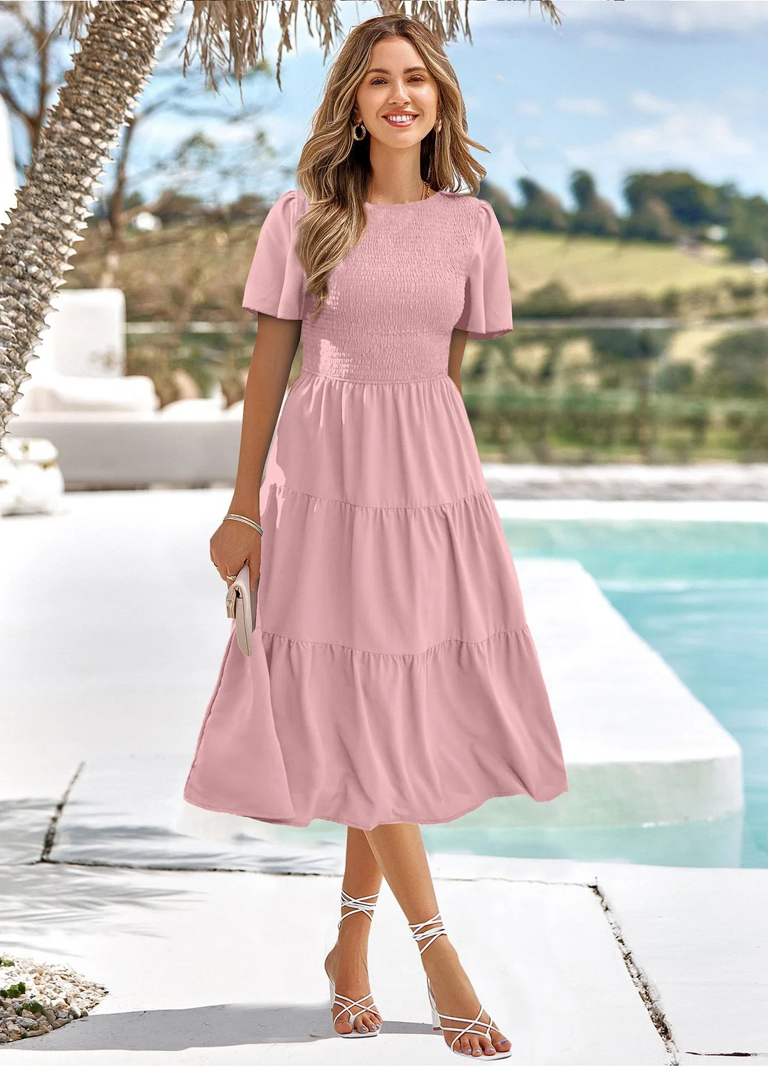 Casual Solid Color Vacation Dress