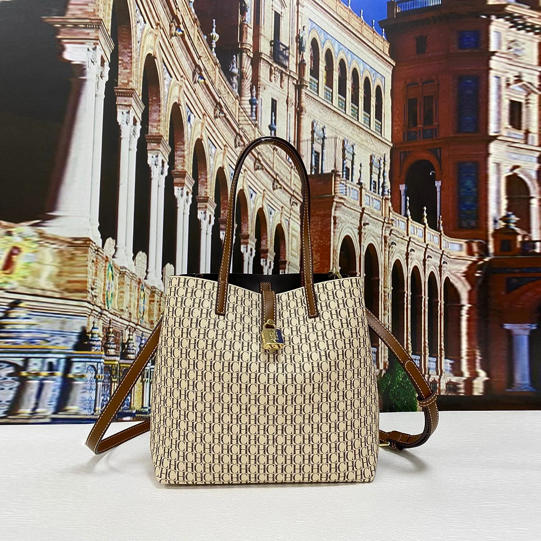 CHCH HCHC 100 Genuine Leather Embossed Pattern Women Bucket Bags Luxury Brand Designer Wallets