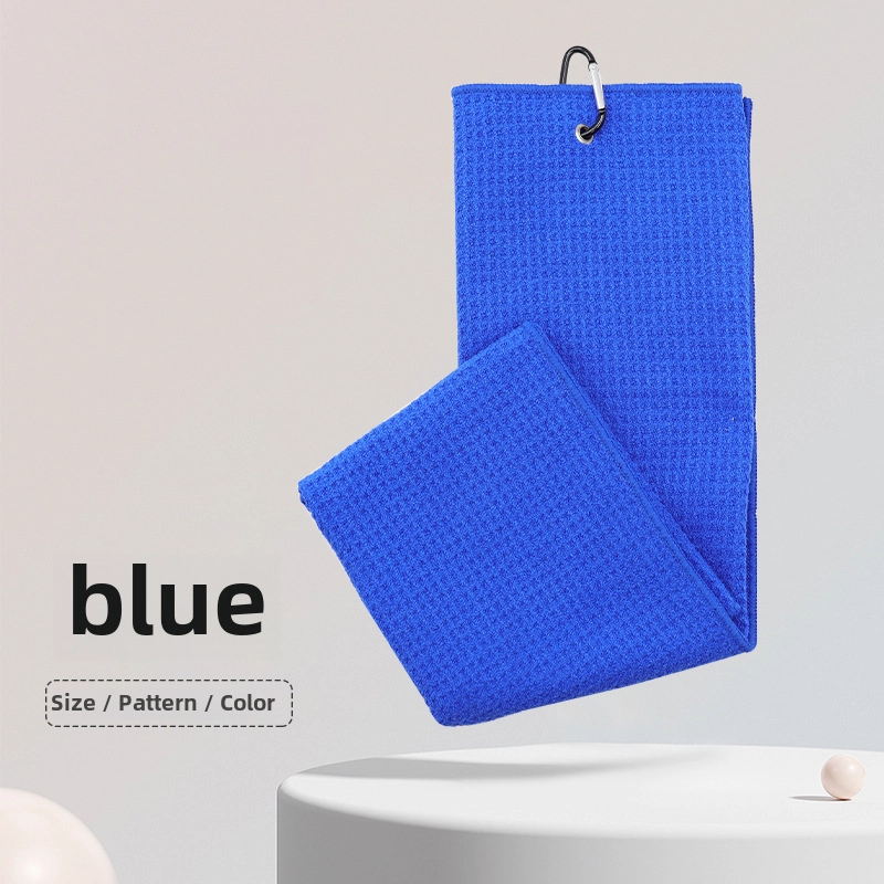 Golf Towel Tri-fold Sports Microfiber Waffle Ball Towel Pineapple Plaid Printed Embroidered Logo