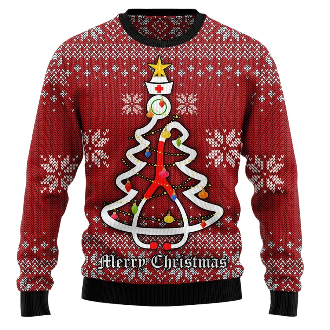 Unisex Christmas Story Print Crew Neck Ugly Christmas Gift Sweatshirt-inspireuse
