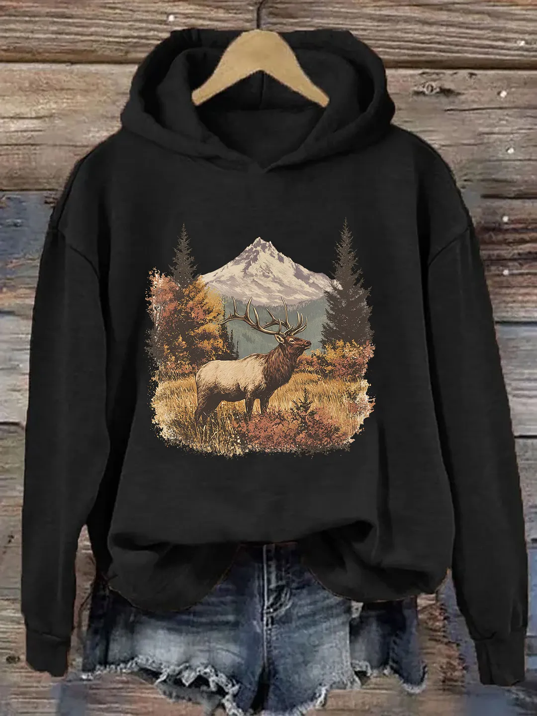 Retro Elk Hoodie
