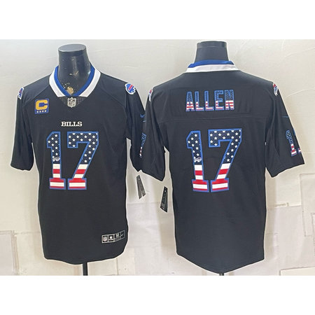 Men's Buffalo Bills #17 Josh Allen Black Vapor Limited Jersey