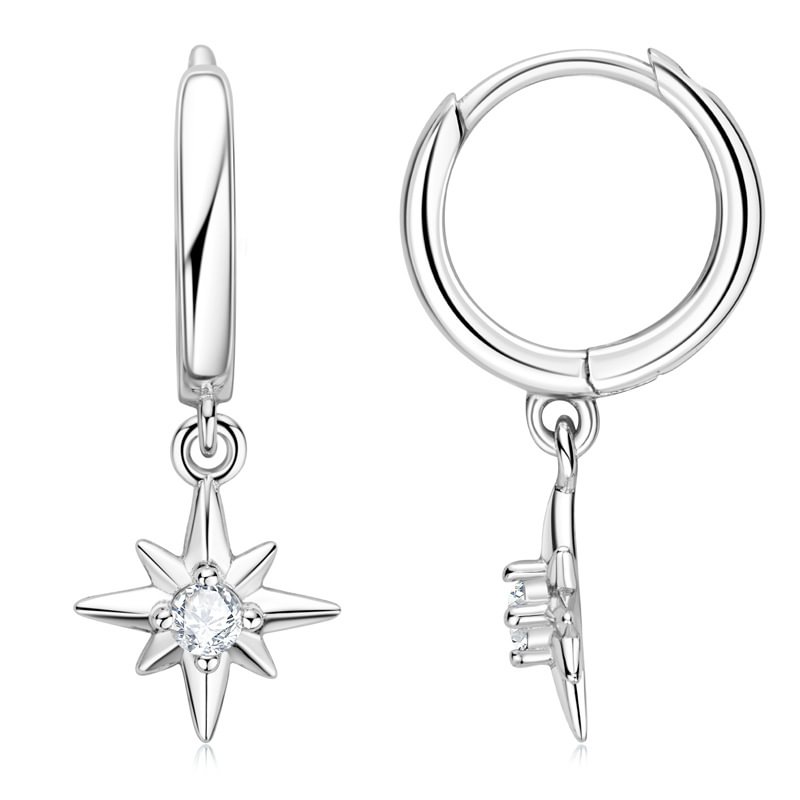Moissanite Star Earrings
