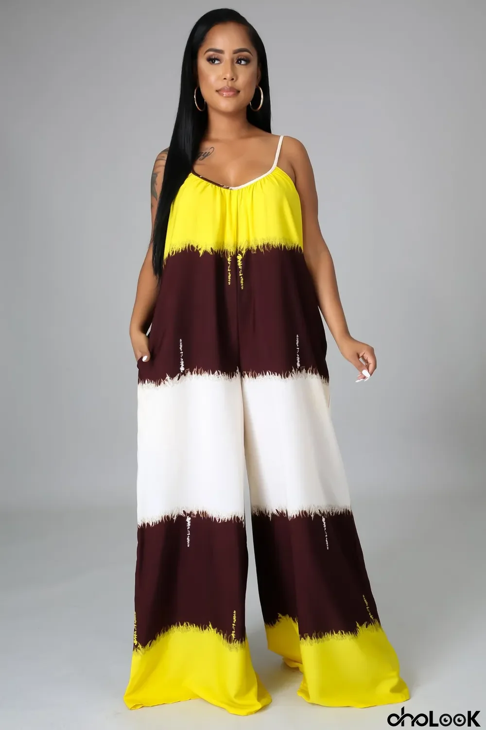 Spaghetti Strap Loose Casual Jumpsuits