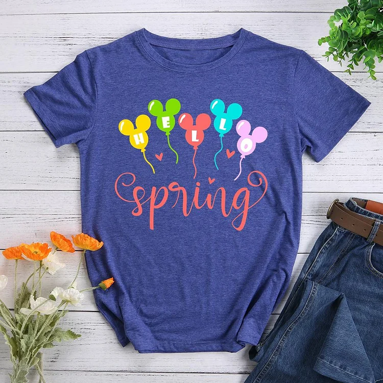 Hello Spring Round Neck T-shirt